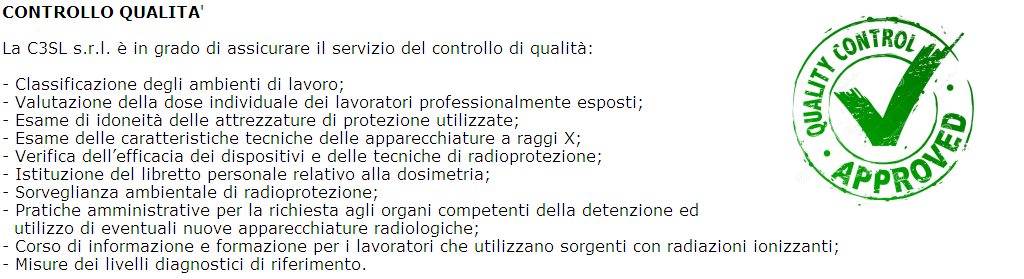 controllo qualit c3sl